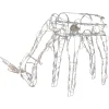 42" Lighted White Feeding Reindeer Animated Outdoor Christmas Decoration