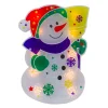 12.5" Lighted White Snowman Christmas Window Silhouette Decor