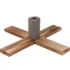Light Wood Adjustable Artificial Christmas Tree Stand - For Trees Up To 7.75Ft Tall