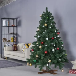 Light Wood Adjustable Artificial Christmas Tree Stand - For Trees Up To 7.75Ft Tall