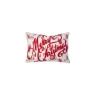Merry Christmas Red /White Cotton (14" X 20" ) Throw Pillow