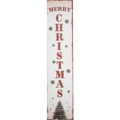 36" Merry Christmas Tree And Snowflakes Wall Sign