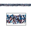 12 Metallic Red, White And Blue Foil Tinsel 6-Ply 4Th Of July Garlands 15' - Unlit