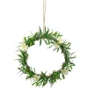 Mini Floral And Foliage Spring Wreath, Yellow 9"
