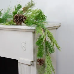 5' Mixed Pine With Pine Cones Artificial Christmas Garland - Unlit