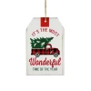 6" Most Wonderful Time Of The Year Christmas Tag Sign Ornament