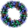 24" Multi-Function Coloring Changing Fiber Optic Artificial Pine Christmas Wreath