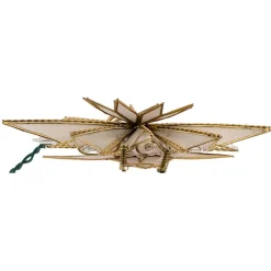10" Multi-Point Star Of Bethlehem Glass Gem Christmas Tree Topper, Clear Lights