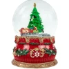 5.5" Musical Christmas Tree And Train Water Globe