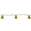 9' Northlight Shiny Gold Bell Beaded Artificial Christmas Garland Set - Unlit