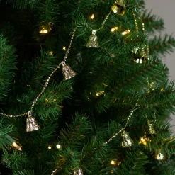 9' Northlight Shiny Gold Bell Beaded Artificial Christmas Garland Set - Unlit
