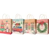 Pack Of 12 Assorted Medium Christmas Gift Bags With Handle