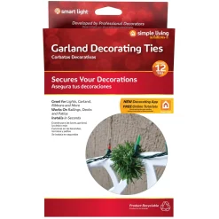 Pack Of 12 Christmas Garland Decorating Ties