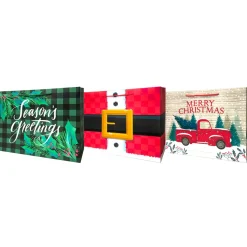 Pack Of 3 Large Assorted Christmas Gift Bags With Rope Handle
