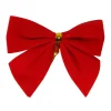 Pack Of 14 Red Mini Velveteen Christmas Bow Decorations 3"