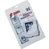 Pack Of 32 White Santa Claus Christmas Art Stencils