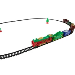 23 Pc Battery Operated Lighted And Animated Classic Christmas Train Set With Oval Track
