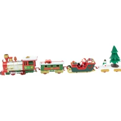 31Pc Battery Operated Lighted And Animated Christmas Tree Train Set With Sound