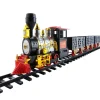 20Pc Black And Red Battery Operated Classic Train Set 12"