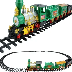 20-Piece Battery Operated Lighted And Animated Classic Christmas Train Set With Sound