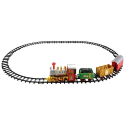 12-Piece Battery Operated Lighted And Animated Christmas Express Train Set With Sound