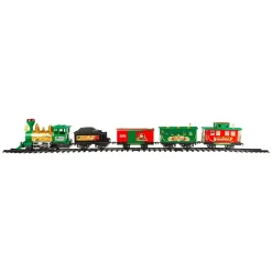 21-Piece Battery Operated Lighted & Animated Christmas Express Train Set With Sound