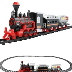 13-Piece Battery Operated Lighted And Animated Christmas Express Train Set With Sound 9.25