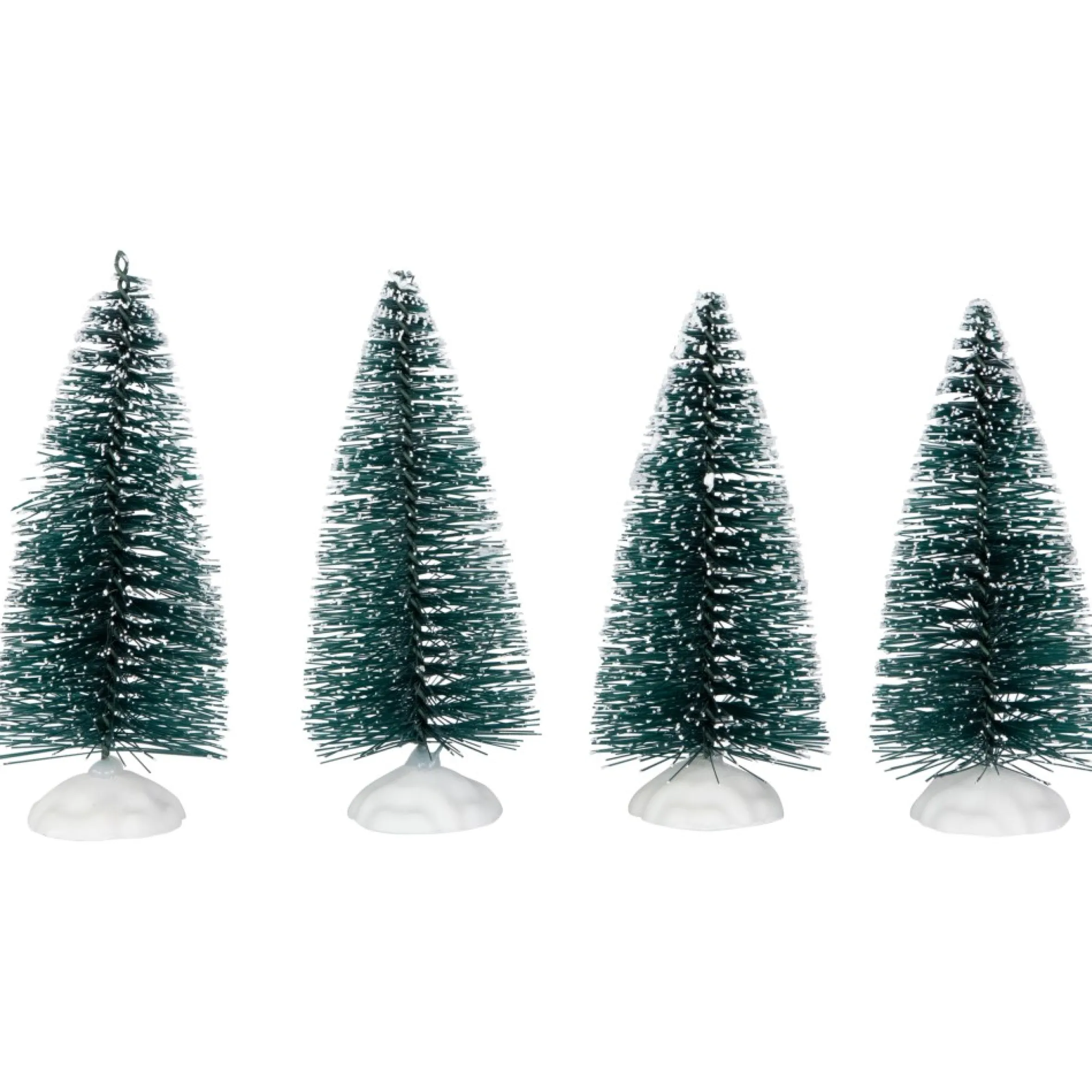 9-Piece Bottle Brush Pine Christmas Village Trees
