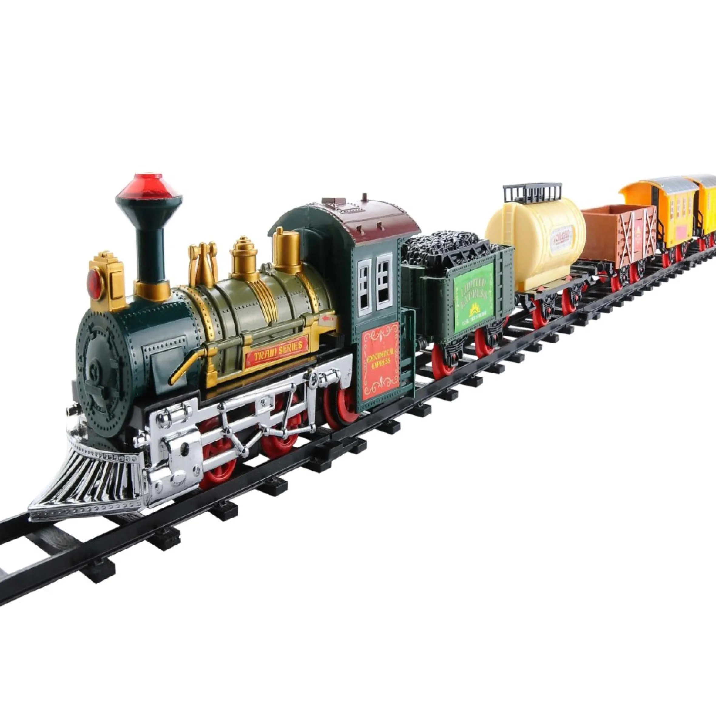 18-Piece Lighted And Animated Continental Express Train Set With Sound