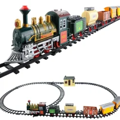 18-Piece Lighted And Animated Continental Express Train Set With Sound