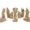 11-Piece Speckled Brown Traditional Religious Christmas Nativity Set 22.75"