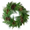 Pine Cone And Cedar Artificial Christmas Wreath - 32-Inch, Unlit