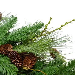 Pine Cone And Cedar Artificial Christmas Wreath - 32-Inch, Unlit