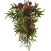 26" Pinecone Artificial Christmas Teardrop Swag, Unlit