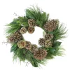 Pine Cones And Foliage Christmas Wreath - 28-Inch, Unlit