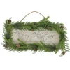17.5" Pine Wood With Winter Foliage Merry Christmas Sign