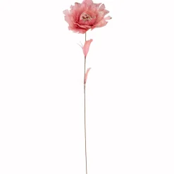 20.75" Pink Feather Peony Artificial Christmas Floral Pick