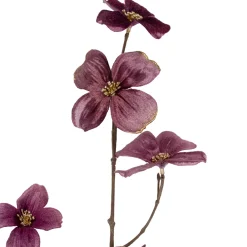 39" Pink Velvet Artificial Dogwood Floral Spray