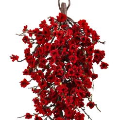 Plum Blossom Teardrop Spring Artificial Swag, 28-Inch, Unlit
