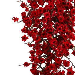 Plum Blossom Teardrop Spring Artificial Swag, 28-Inch, Unlit