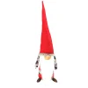 25.5" Plush Red And Gray Nordic Santa Christmas Gnome Tabletop Figure