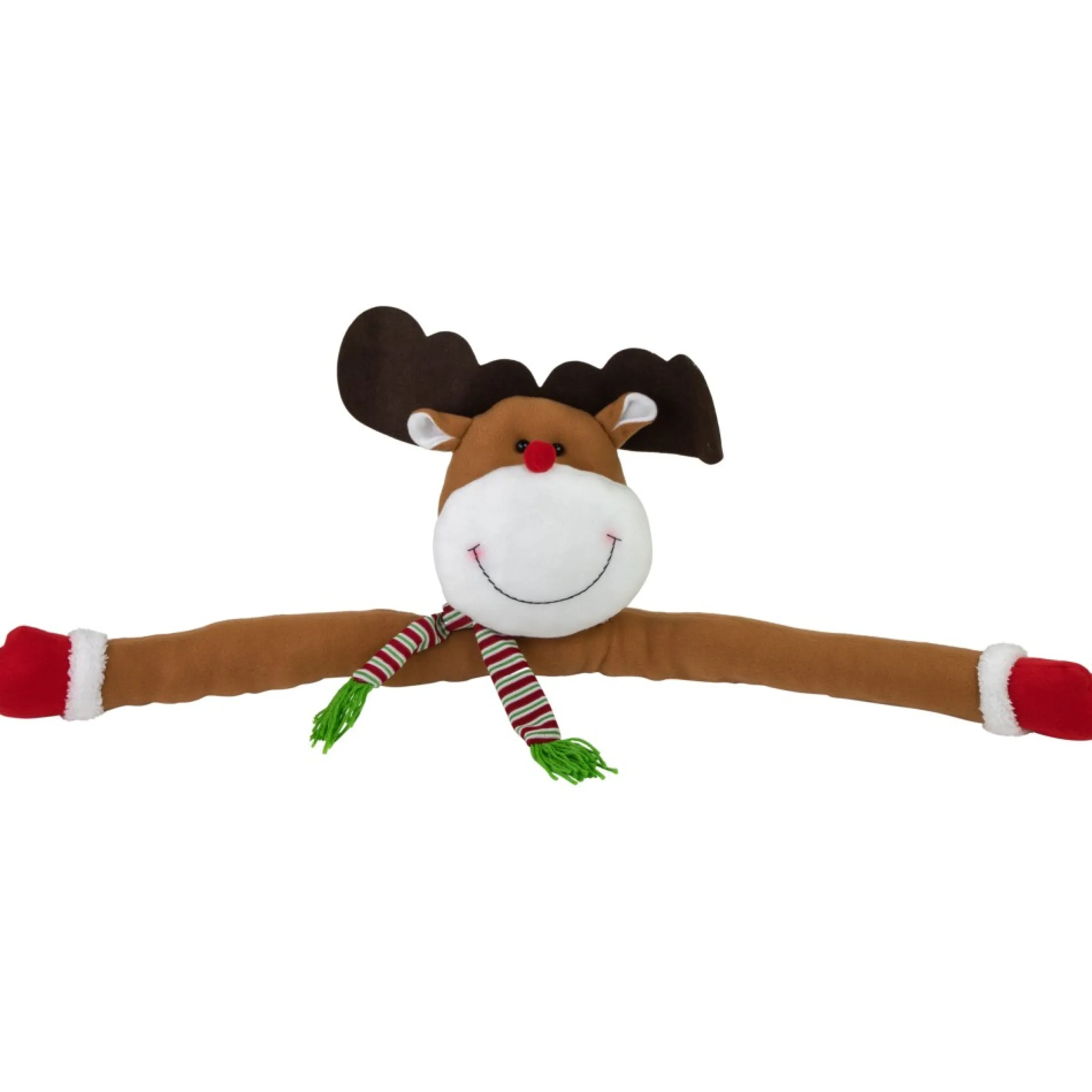 26" Plush Reindeer Christmas Tree Topper, Unlit