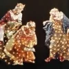 48" Pre-Lit Brown And Blue Fontanini Three Kings Christmas Outdoor Decor