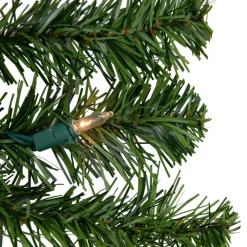 Pre-Lit Canadian Pine Artificial Christmas Wreath - 48-Inch, Clear Lights