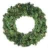 24" Pre-Lit Canadian Pine Artificial Christmas Wreath - Multi Lights