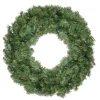 Pre-Lit Canadian Pine Artificial Christmas Wreath - 24-Inch, Multi Lights