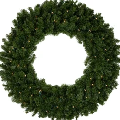 36" Pre-Lit Canadian Pine Artificial Christmas Wreath, Clear Lights