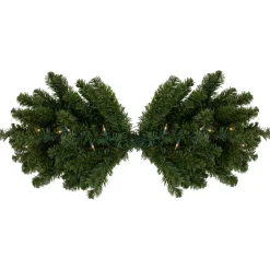 32" Pre-Lit Canadian Pine Artificial Christmas Swag - Clear Lights