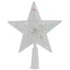 7.5" Pre-Lit Clear Jeweled Star Battery Operated Christmas Tree Topper - Multicolor Lights