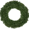 5' Pre-Lit Commercial Canadian Pine Artificial Christmas Wreath, Clear Lights